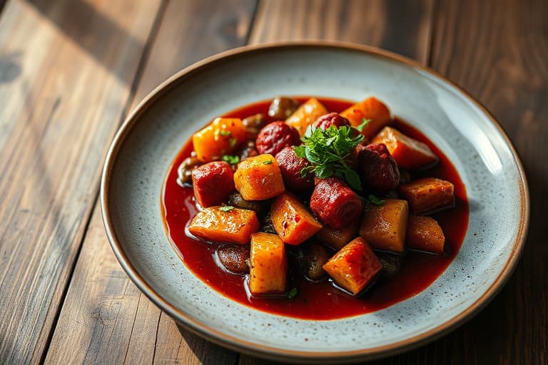 Rødbetepotet- og linsasalat