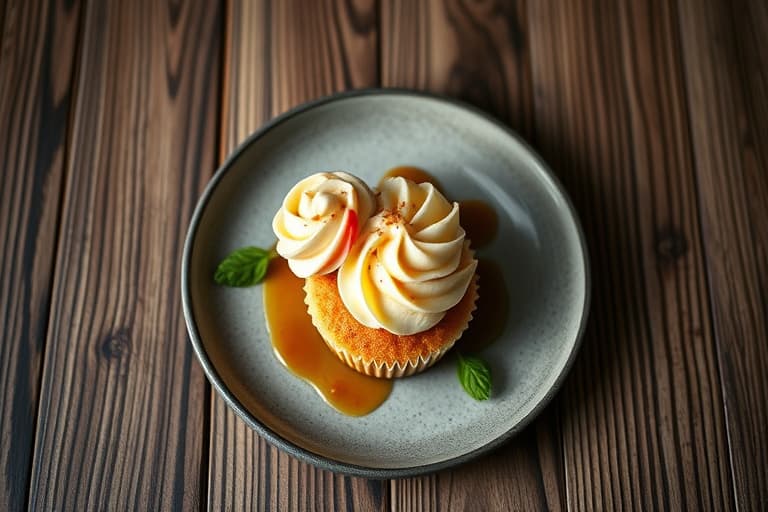 Rustikke rødvetscupcakes