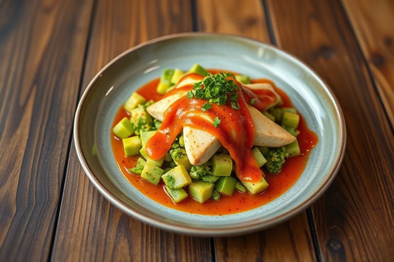 BUSH'S® bakt avokado fylt med Sriracha-bønner