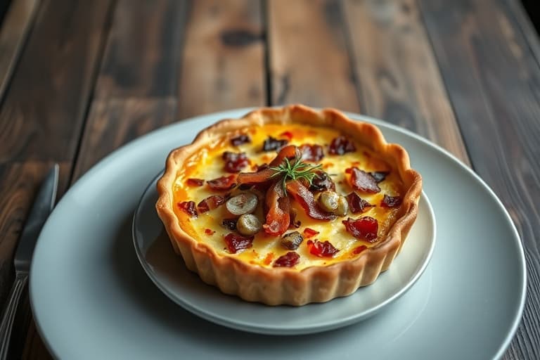 Tarte Flambée (Alsacisk bacon- og løktarte)