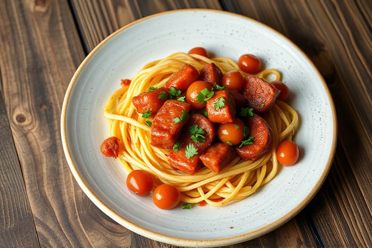 Chorizo-krydret, feststørrelse hakket grønnsakssalat