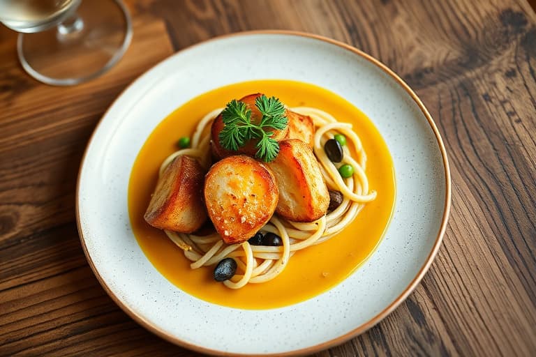 Stekte svinekoteletter med lønnesirupssaus