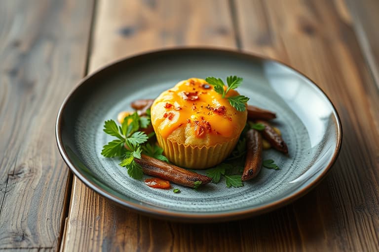 Gresskar- og krydret sunne fibermuffins