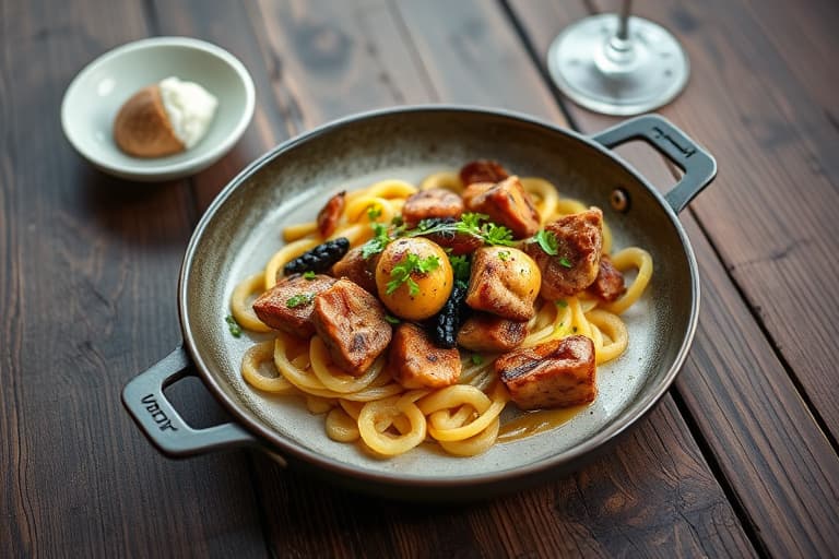 Skillet med kikerter og brokkoliris