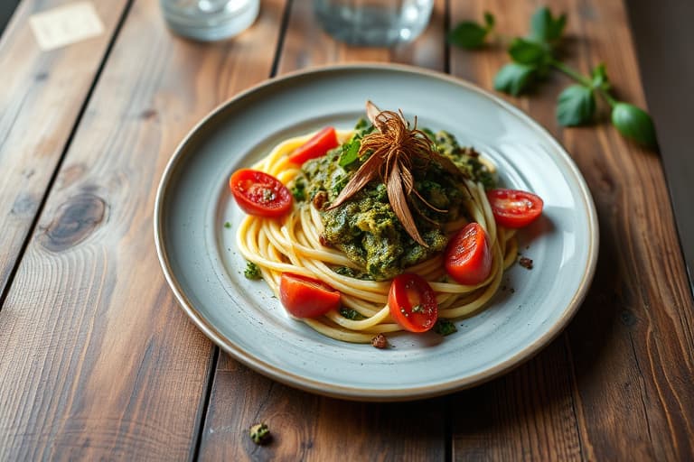 Pea pesto åpenfaced-smørbrød
