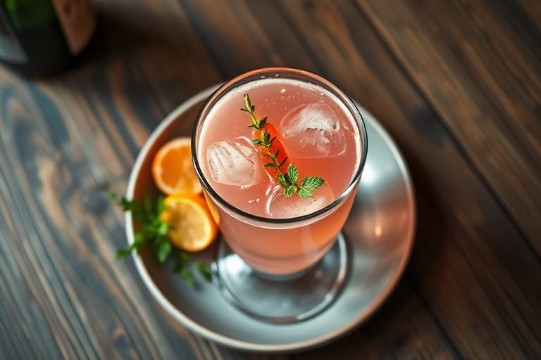 Pink Champagne Mocktail