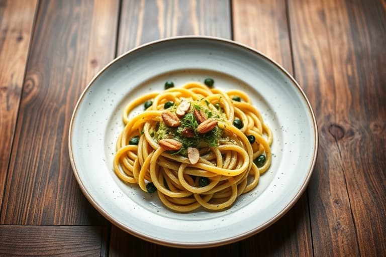 Kremet pesto pasta med Almond Breeze