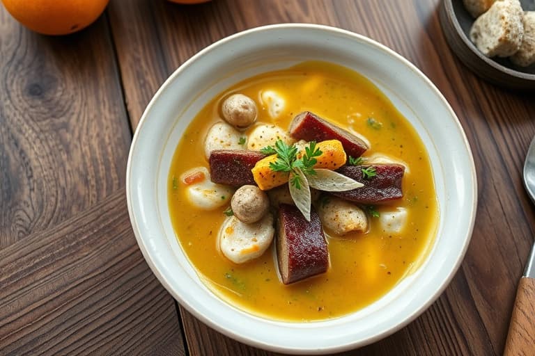 Kambodsjansk sitrongresskyllingsuppe