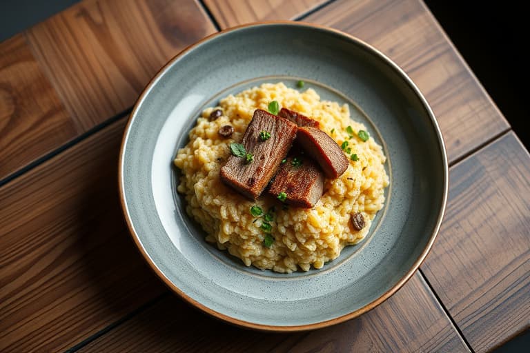 Risotto med gjessbønner og pulled pork (Risotto con Gandules y Pernil)