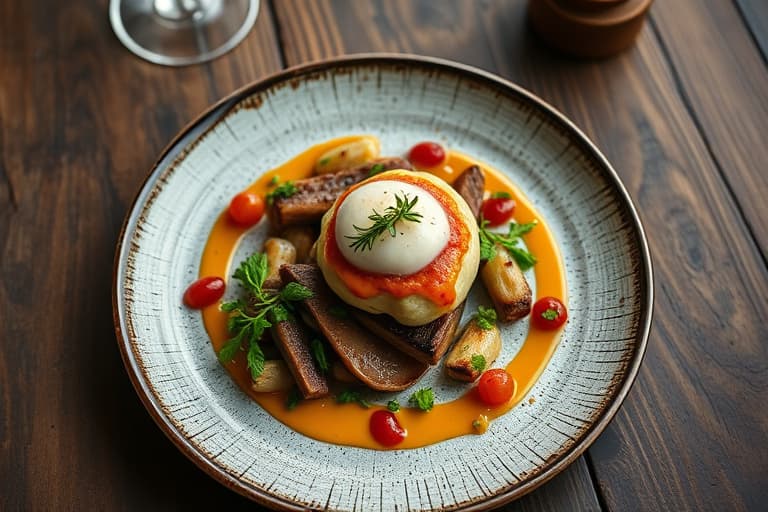 Svinekotletter med sopp og drueplomater