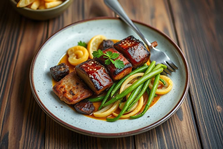 Enpanneksbakt BBQ-kylling med grønnsaker