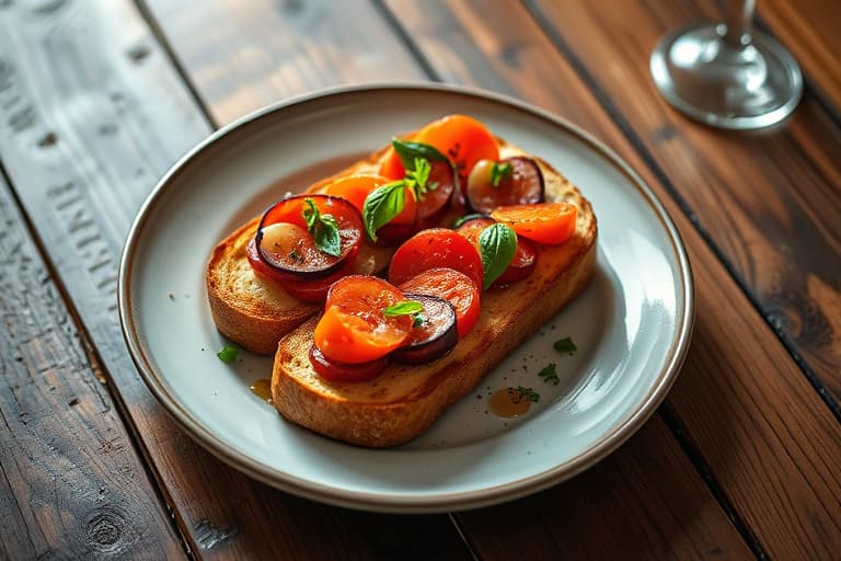 Pølse- og eplefylte franske toast