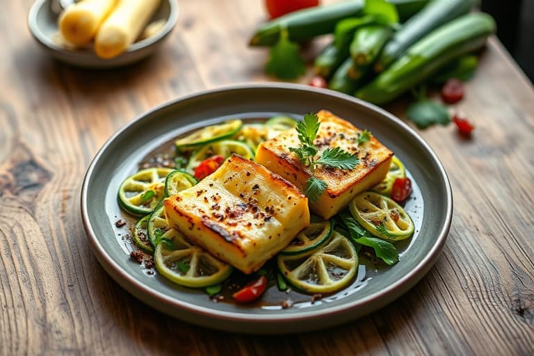Lettstekte fyldte zucchini-blomster