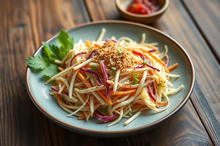 Japansk coleslaw med sesamfrødressing