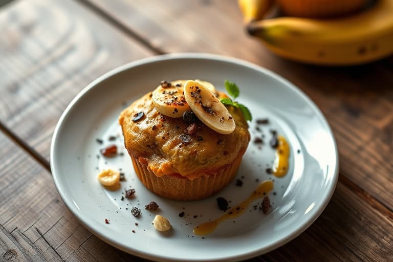 Sprø yogi-bananmuffins