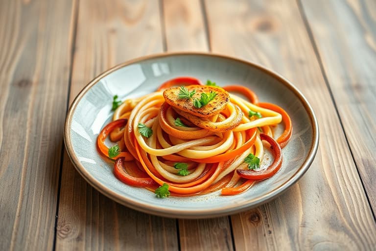 Spiraliserte eplesalat