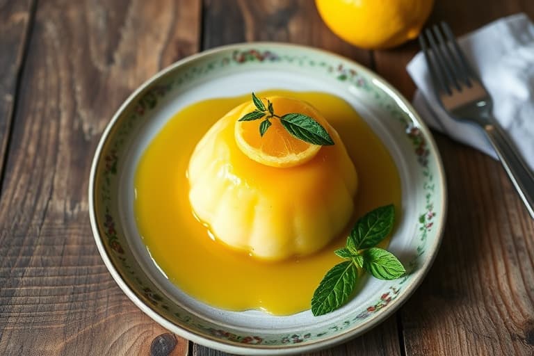 Sitronpudding lavendelkake