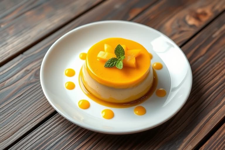 Kremet mangopudding