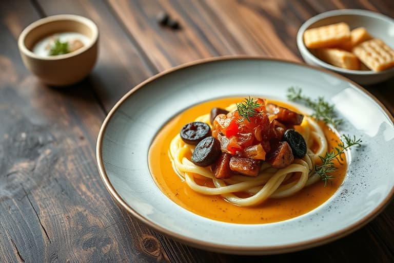 Kremet karamell- og pæreis med iskrem