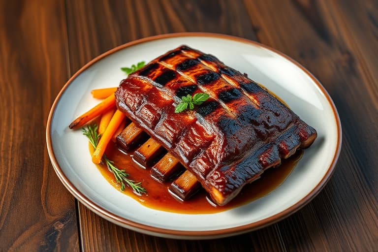 Mahogny-grillede baby back ribs