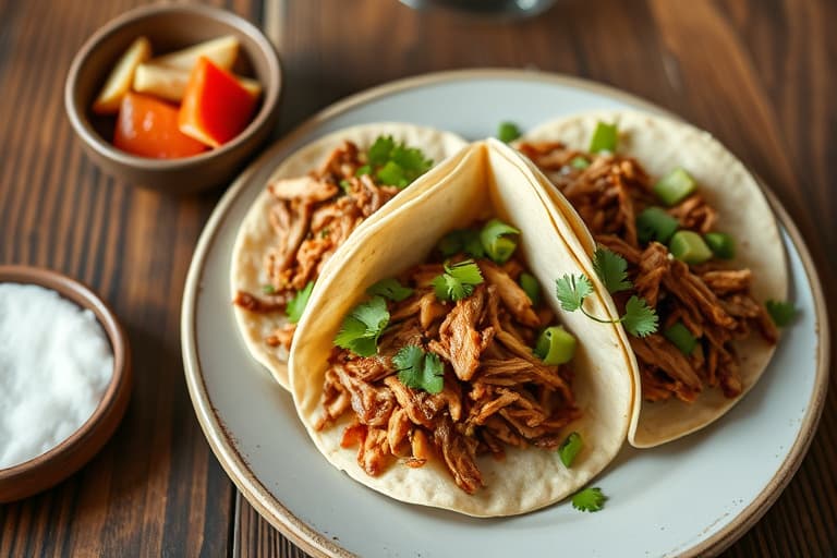 Shredded Pork Fajita Tacos