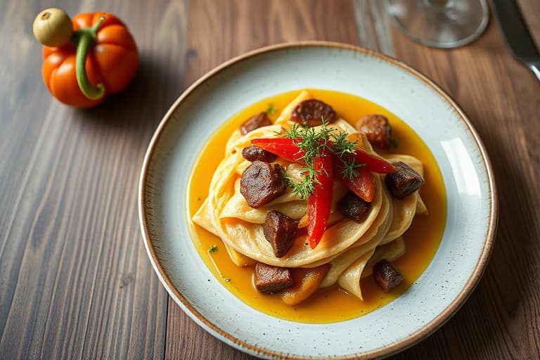 Fylte blomkålris-paprikaer med kylling og sopp