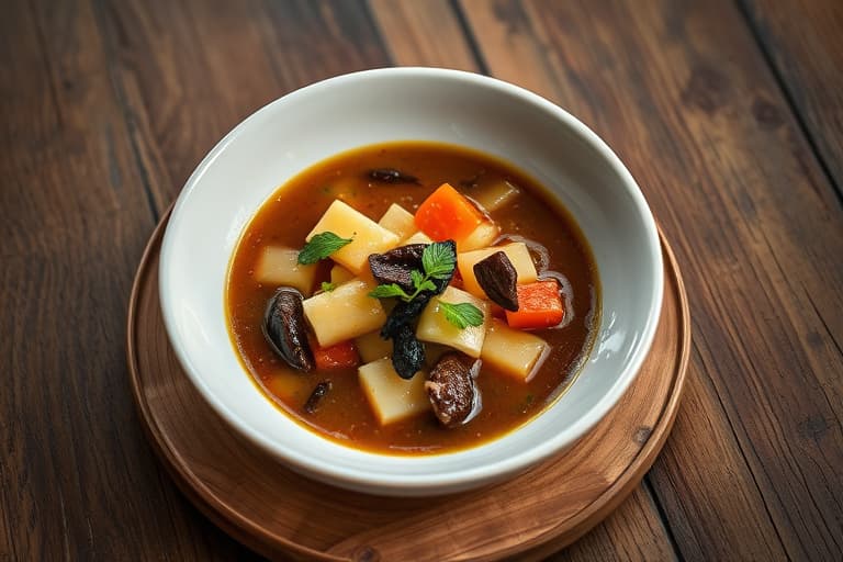 Svartbønnepeppergryte-suppe