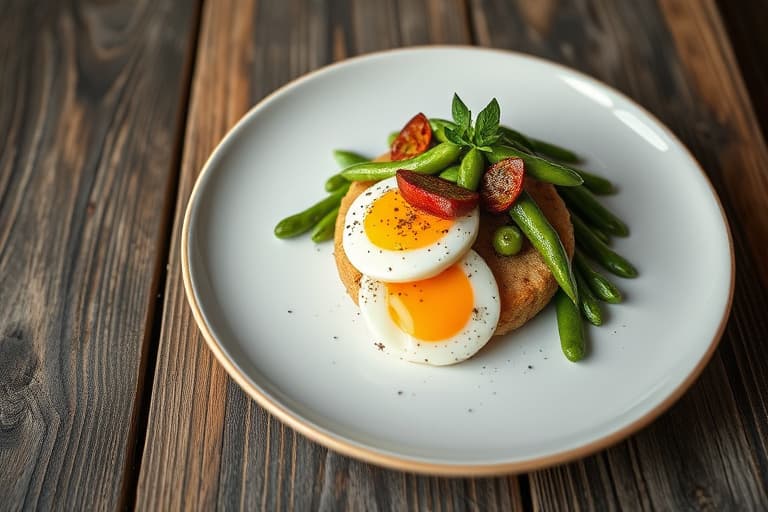 Egg- og edamame-brun risbolle