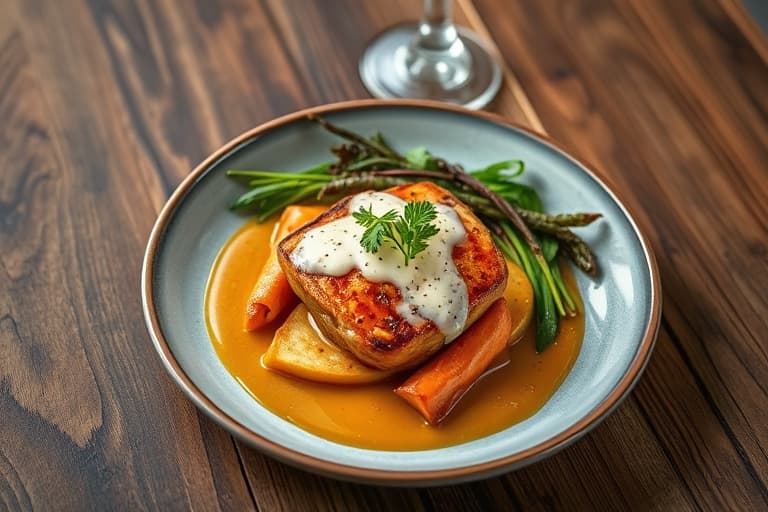 Smakte stekt blomkål med søt og sur saus