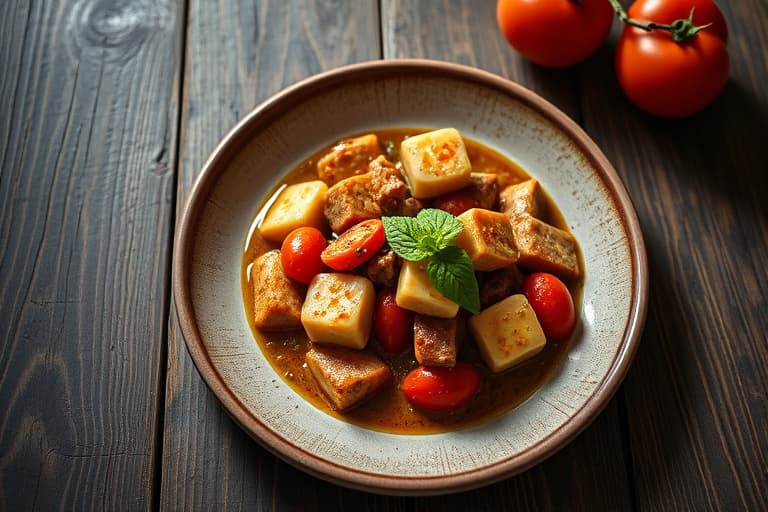 Ingefær- og tomatwok med erteblader