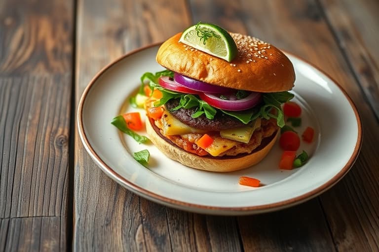 Bulgurvegetarburgere med lime-majones