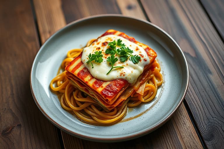 Pancetta- og Taleggio-lasagne med Treviso