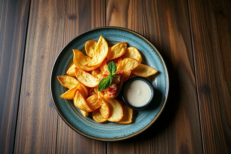 Jerusalem-artisjokkchips med sitrontimian-dip