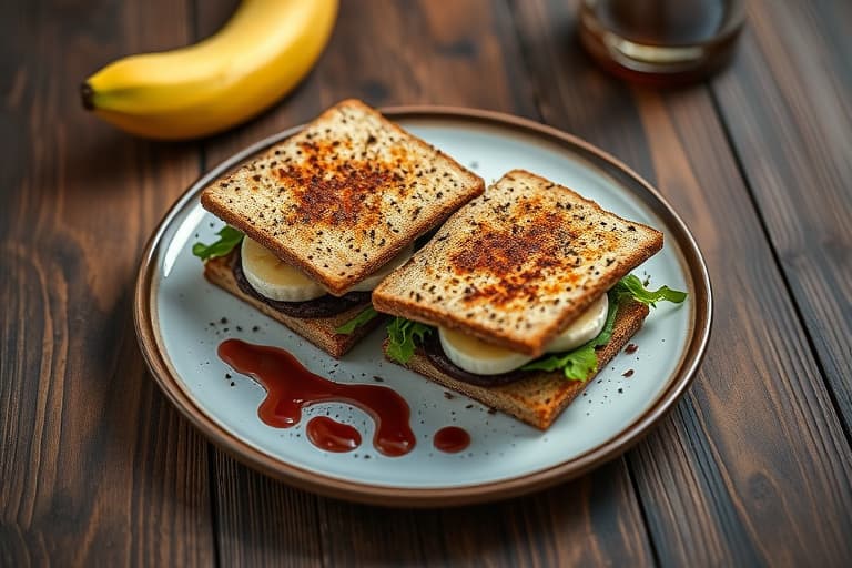 Sjokoladebiter og bananiskrem-sandwiches