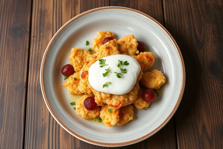 Havrecrisps med blåbær og crème fraîche