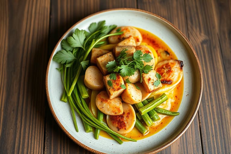 Toscanakylling med varm bønnesalat