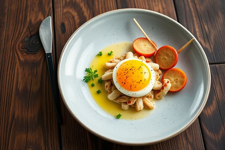 Krabbefylte eggerøreegg