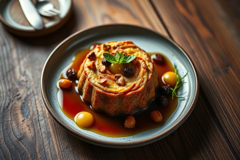 Maisbrødsfyllpudding