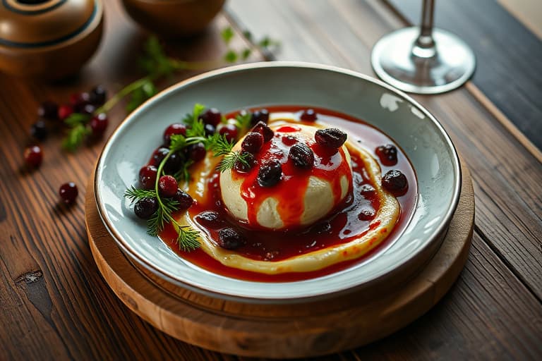 Iskrem med marsala og currants