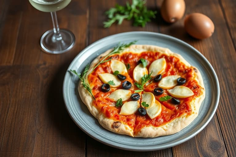 Løk-, ansjos- og olivenspizzas