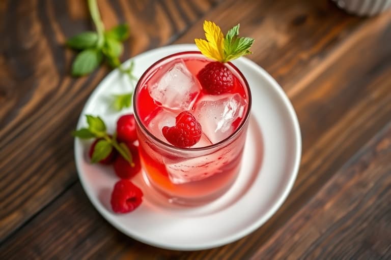 Raspberry-Rose Gin Rickey