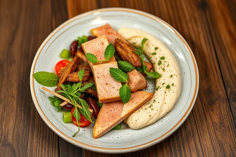 Marokkansk lam med hummus av kikerter