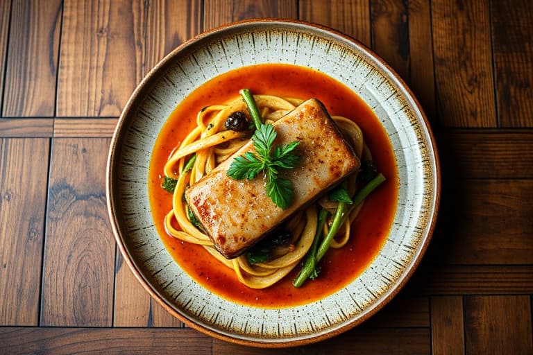 Svinefilet med gulrotromesco