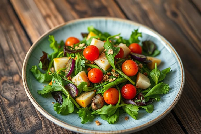 Grønn bønnesalat med Niçoise-inspirert dressing