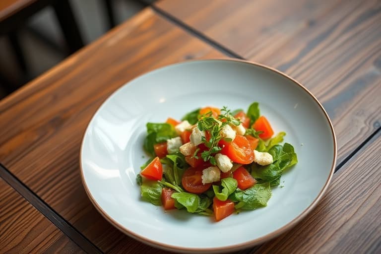 Ansjos, Little Gem-salat og tomatsalat