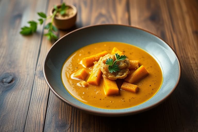 Butternut squash- og pastinakk-suppe med timian