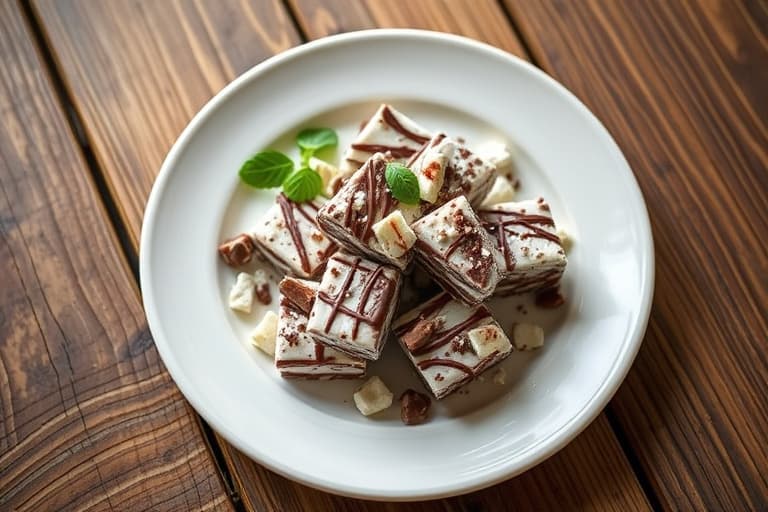 3-ingredienser Peppermint Rocky Road-sukkerbiter