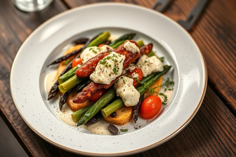 Grillet asparges med Gorgonzola-smør