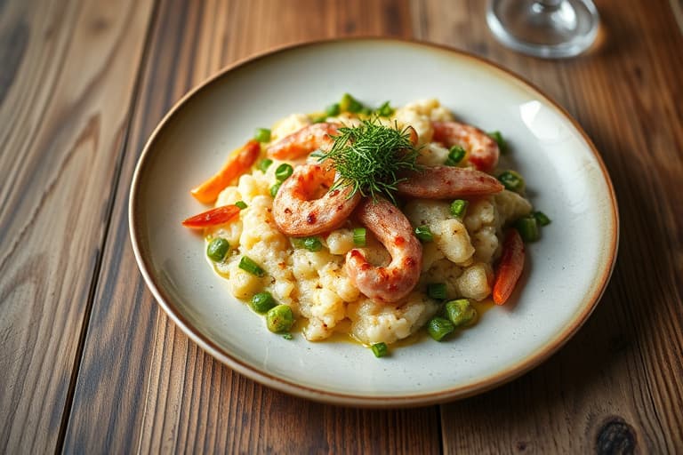 Tarragon- og kamskjellgrateng