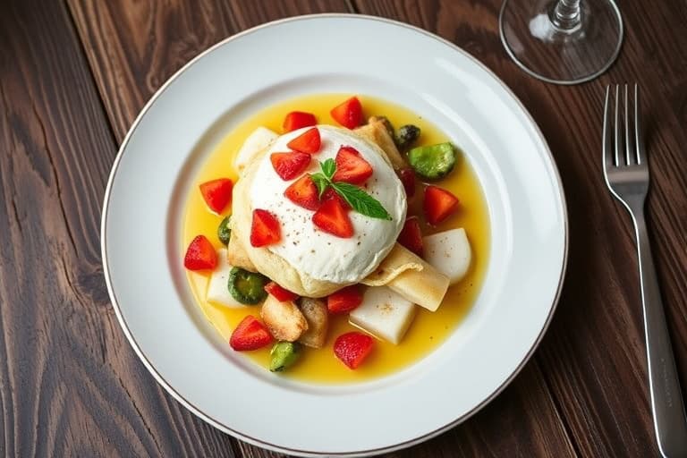 Fruktgrateng med Calvados og mascarpone